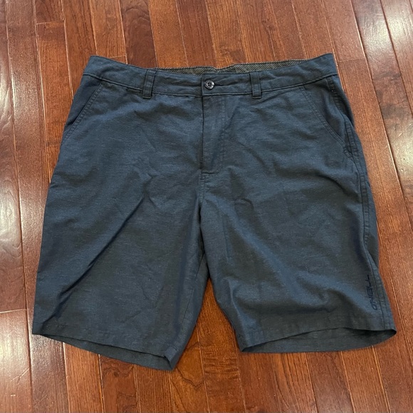 O’Neill Mens dark gray flat front casual chino shorts with size 36 - Picture 1 of 7
